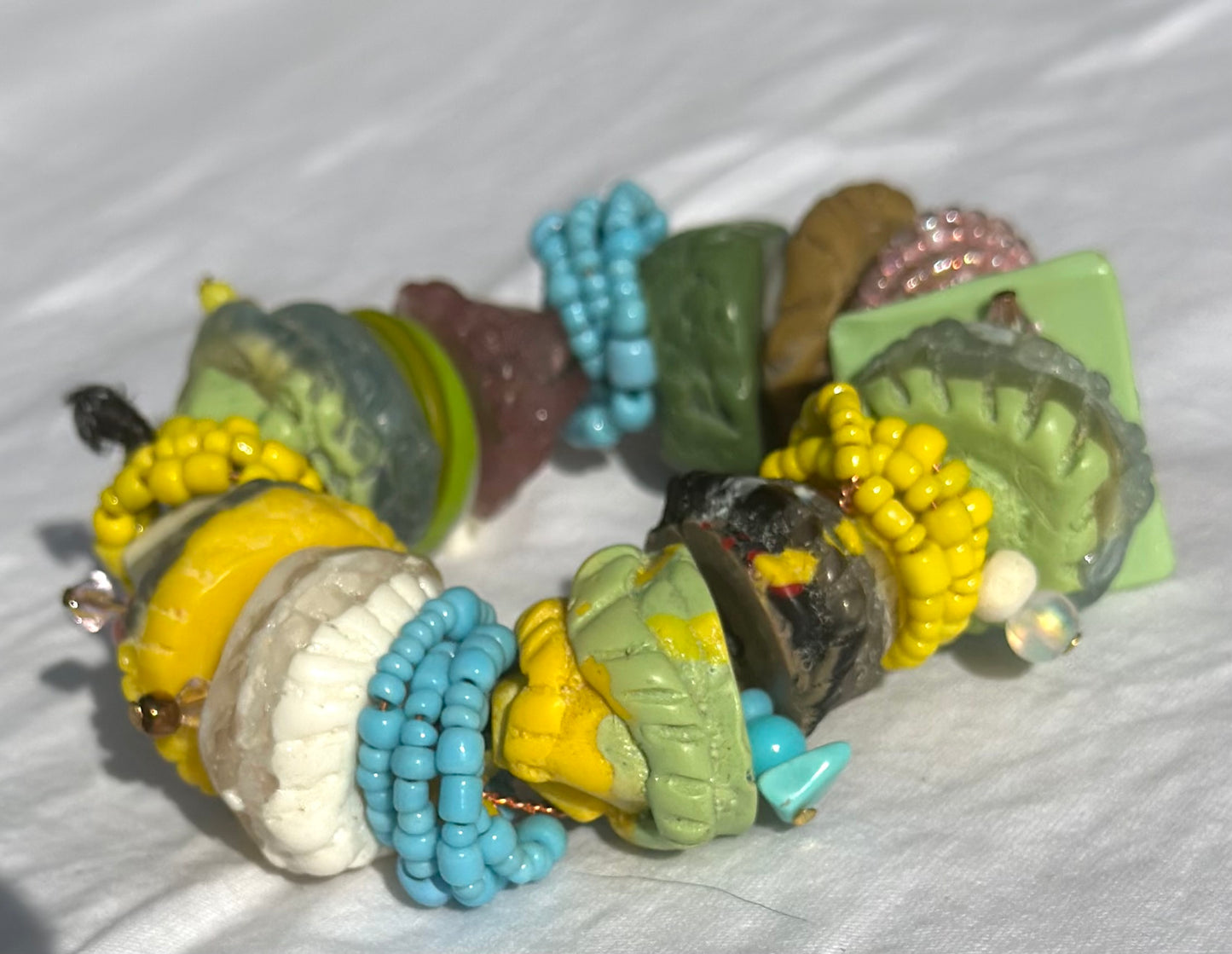 Ndebele Style Multicolor Bead Bracelet