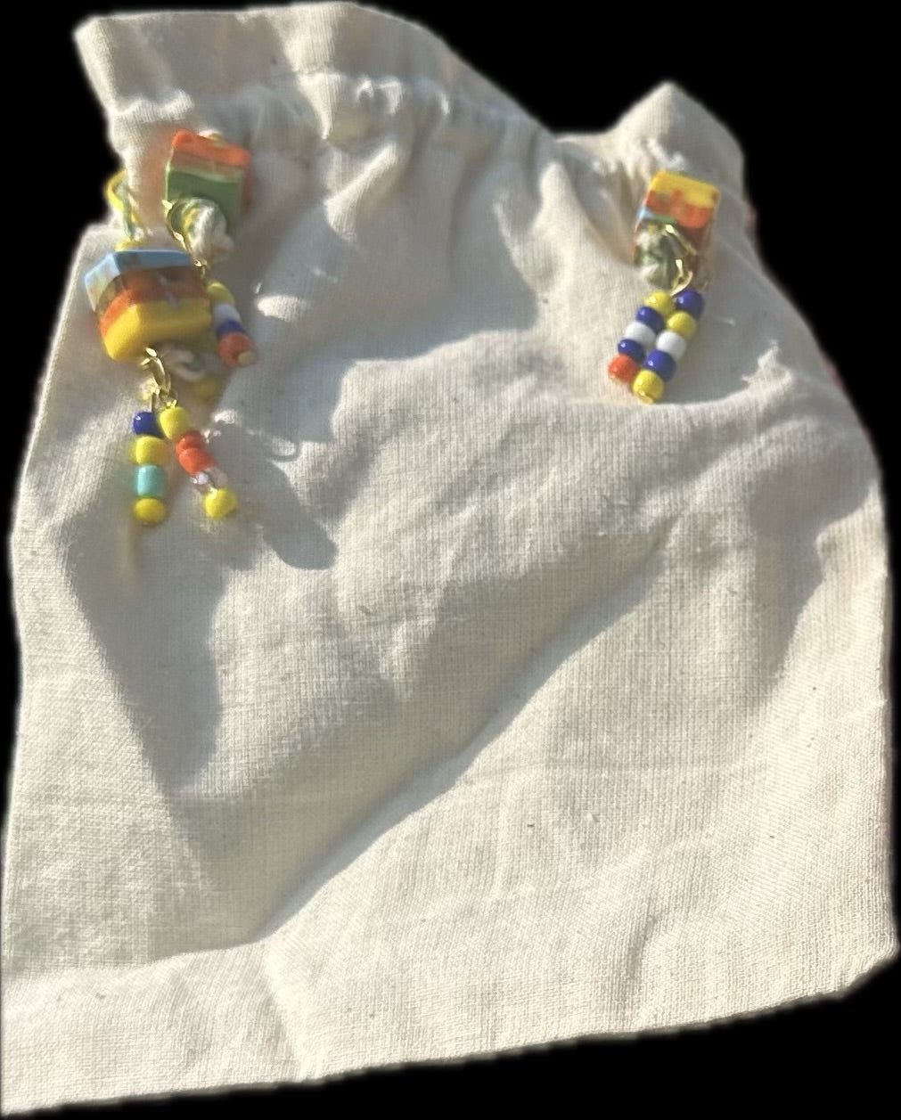 Cotton Bead Drawsting Pouch