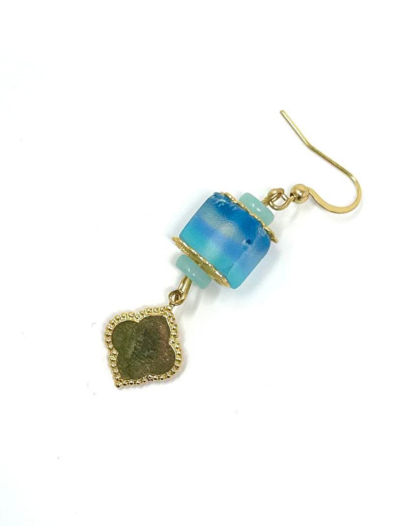 Resin Clover Drop Earrings