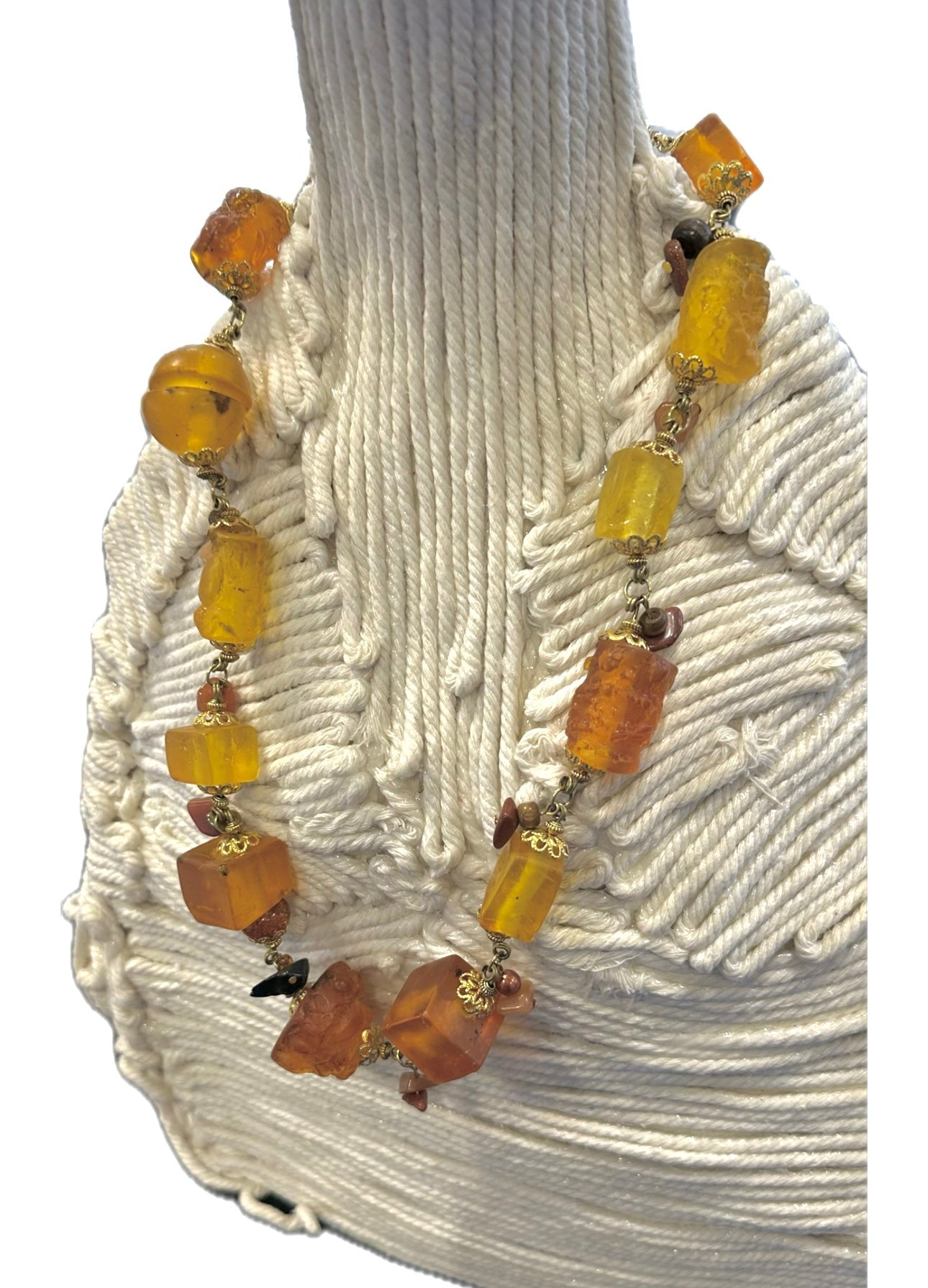 Tectonic Amber Baroque  Necklace