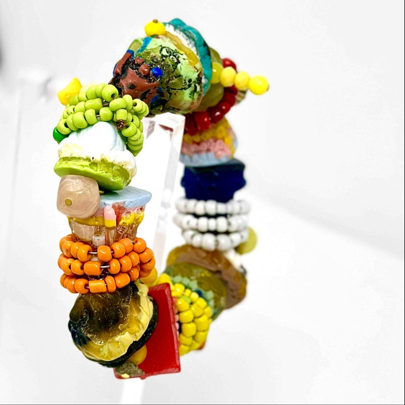 Ndebele Style  Multicolor Bead Bracelet