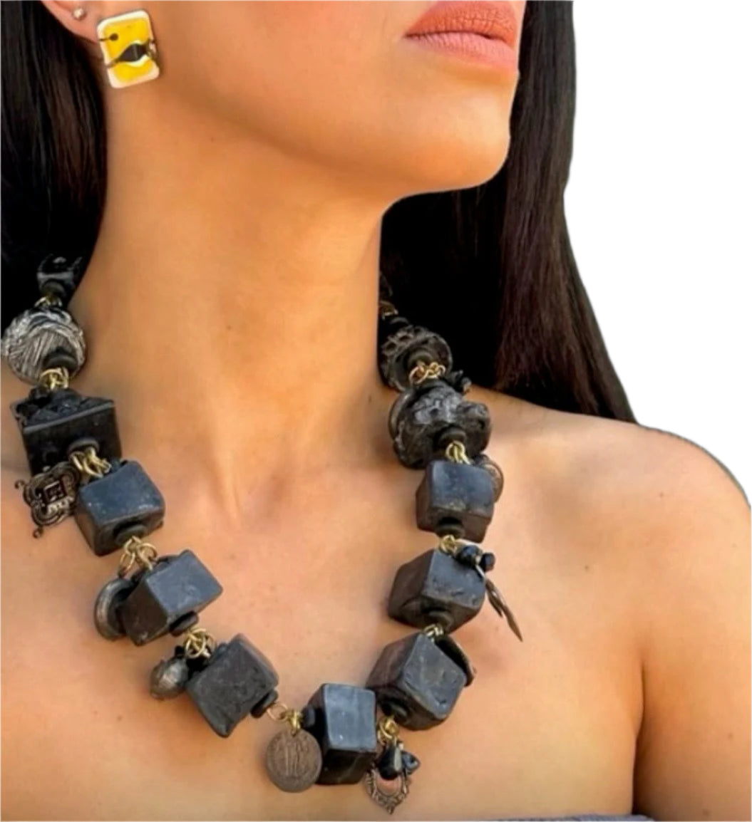 Tectonic Lava Resin Necklace