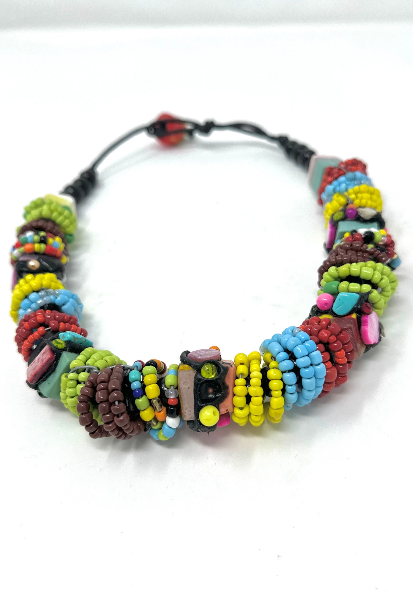 Ndebele Style Multicolor Bead Necklace