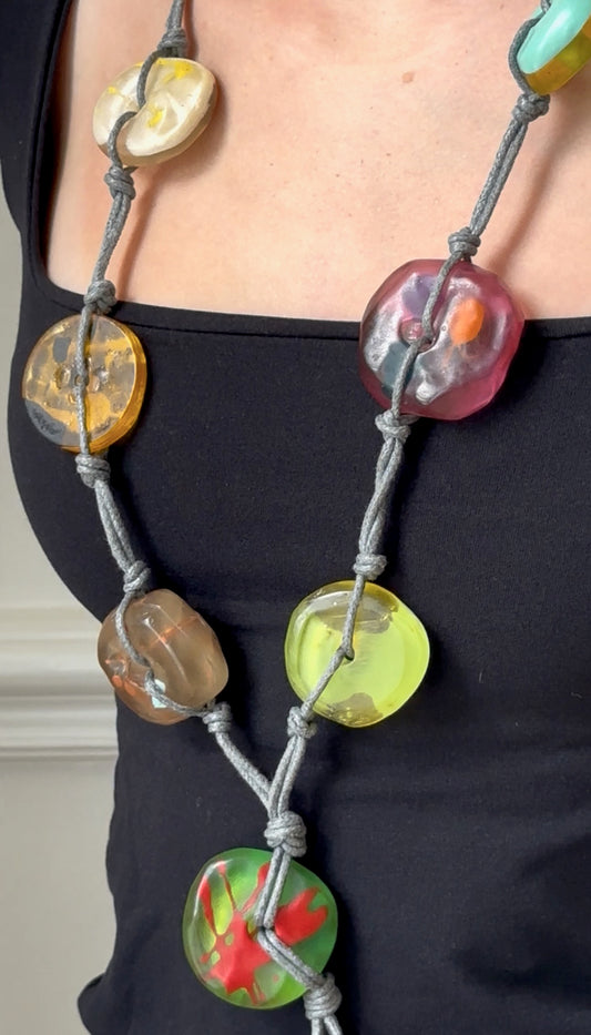 Exotic Multicolor Pendant Necklace