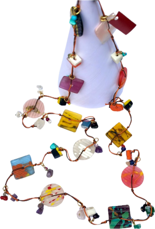 Exotic Multicolor String Necklace