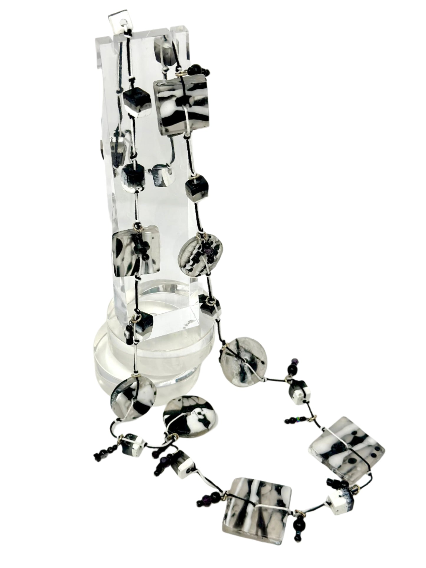 Wildlife Zebra Long String Necklace