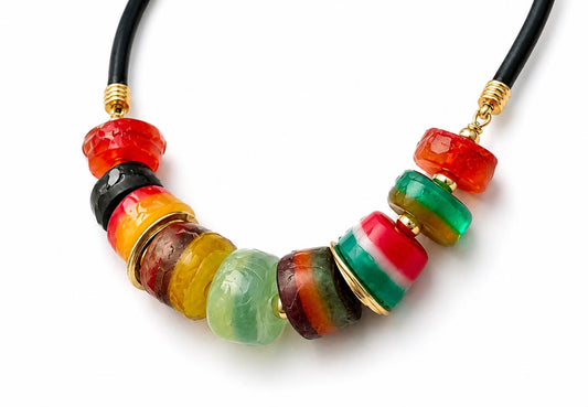 Necklace Multicolor Resin Coil